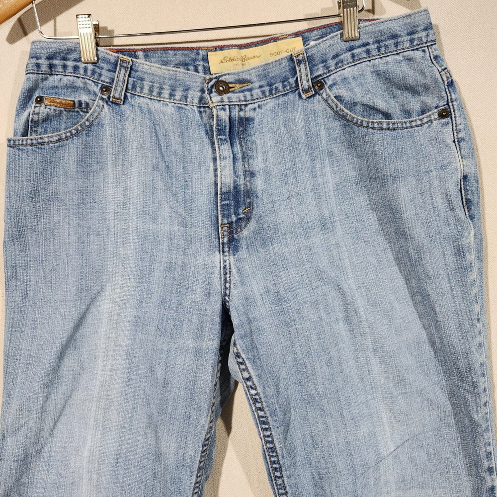 Eddie Bauer Bootcut Jeans Women's Size 14 Regular‎ Light Wash Denim Casual
